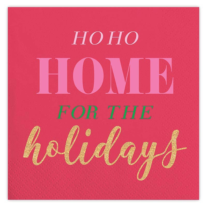 Beverage Napkins - Home for the Holidays