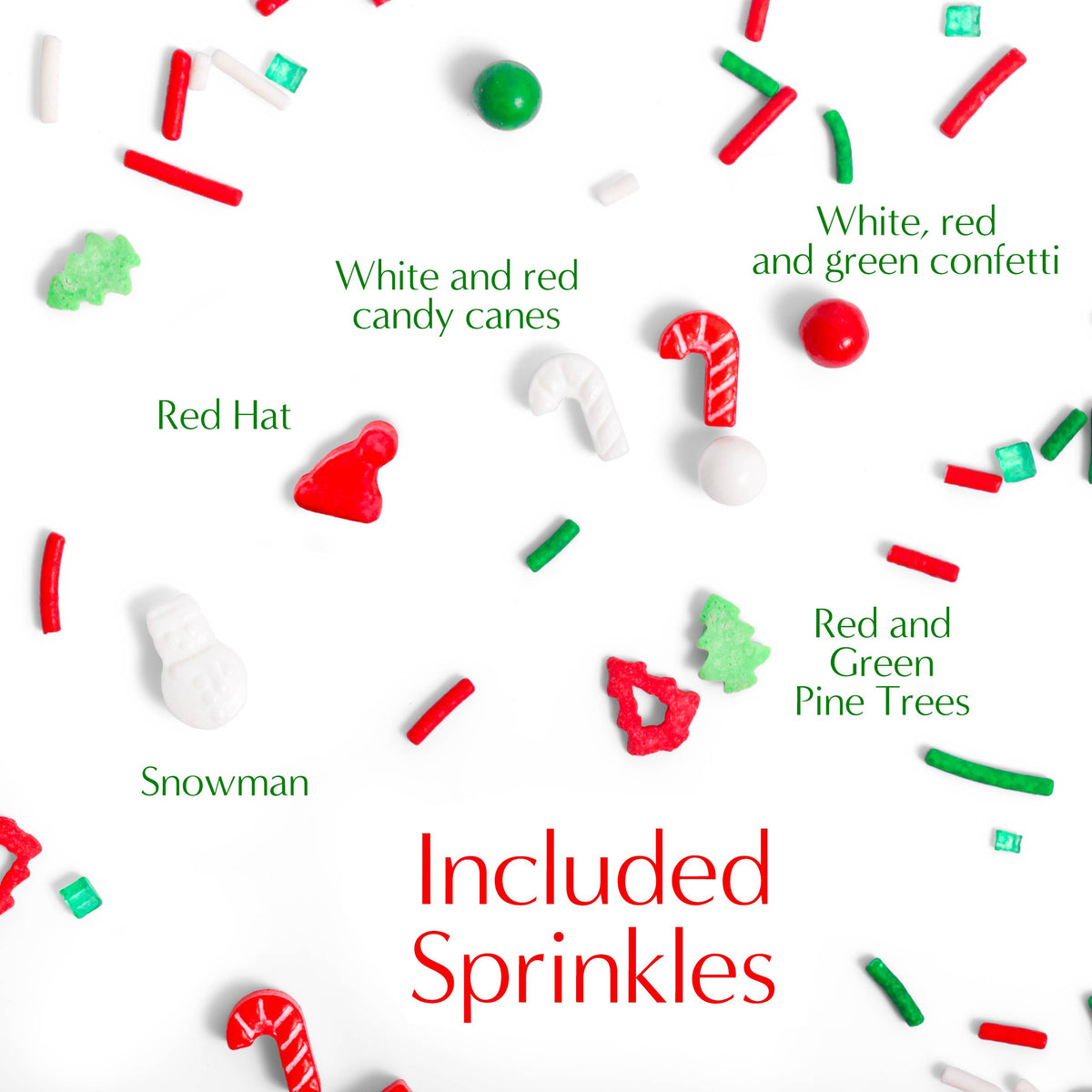 Sprinklemania Sprinkles : Christmas Red, 3.5oz Cube