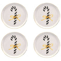 Ceramic Appetizer Plates - Candy Cane - Set of 4