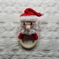 Hand Crochet Santa Rattle - Christmas