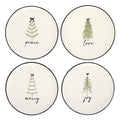 Ceramic Holiday Appetizer Plates - Set of 4