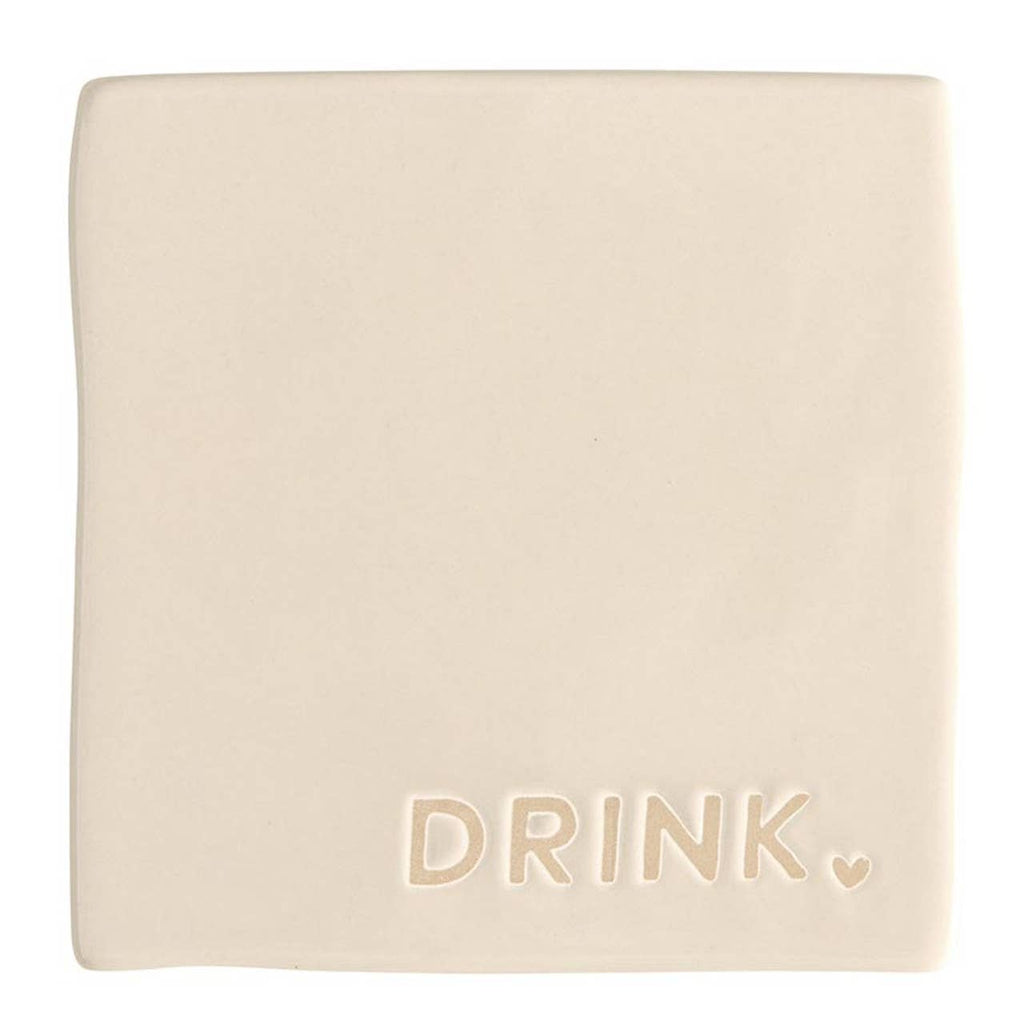 Ceramic Coasters - Joy Love Drink Be Merry - Set of 4