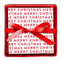 Ceramic Napkin Tray + Napkins - Merry Christmas Red Bow