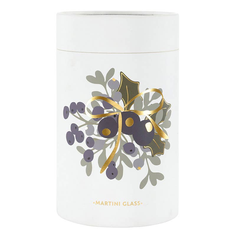 Gold Foil Martini Glass - Holly