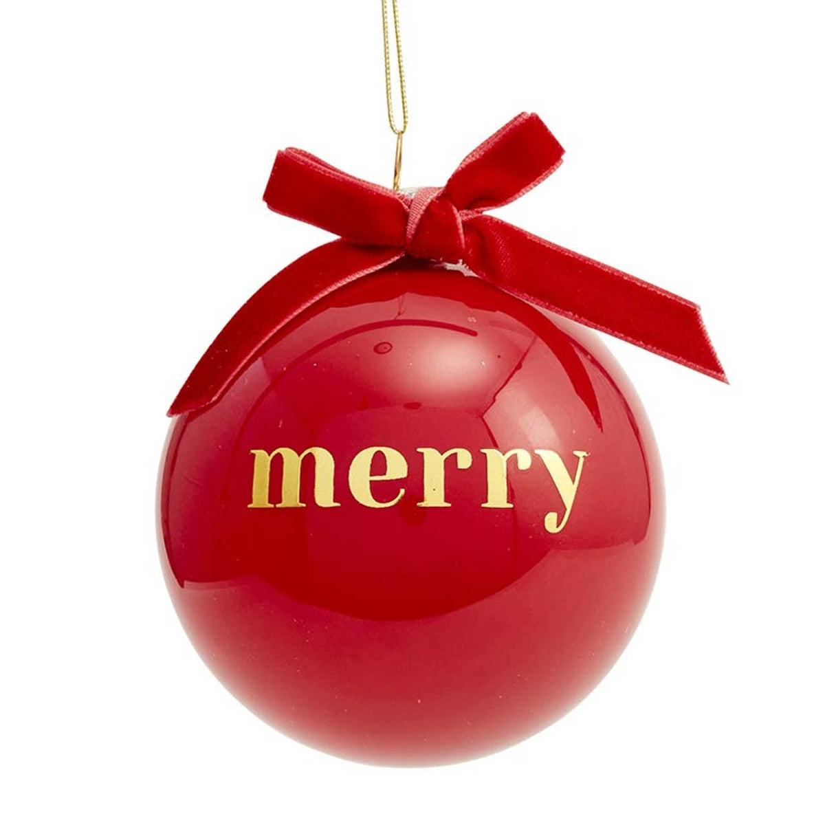 Glass Ball Ornaments - Merry