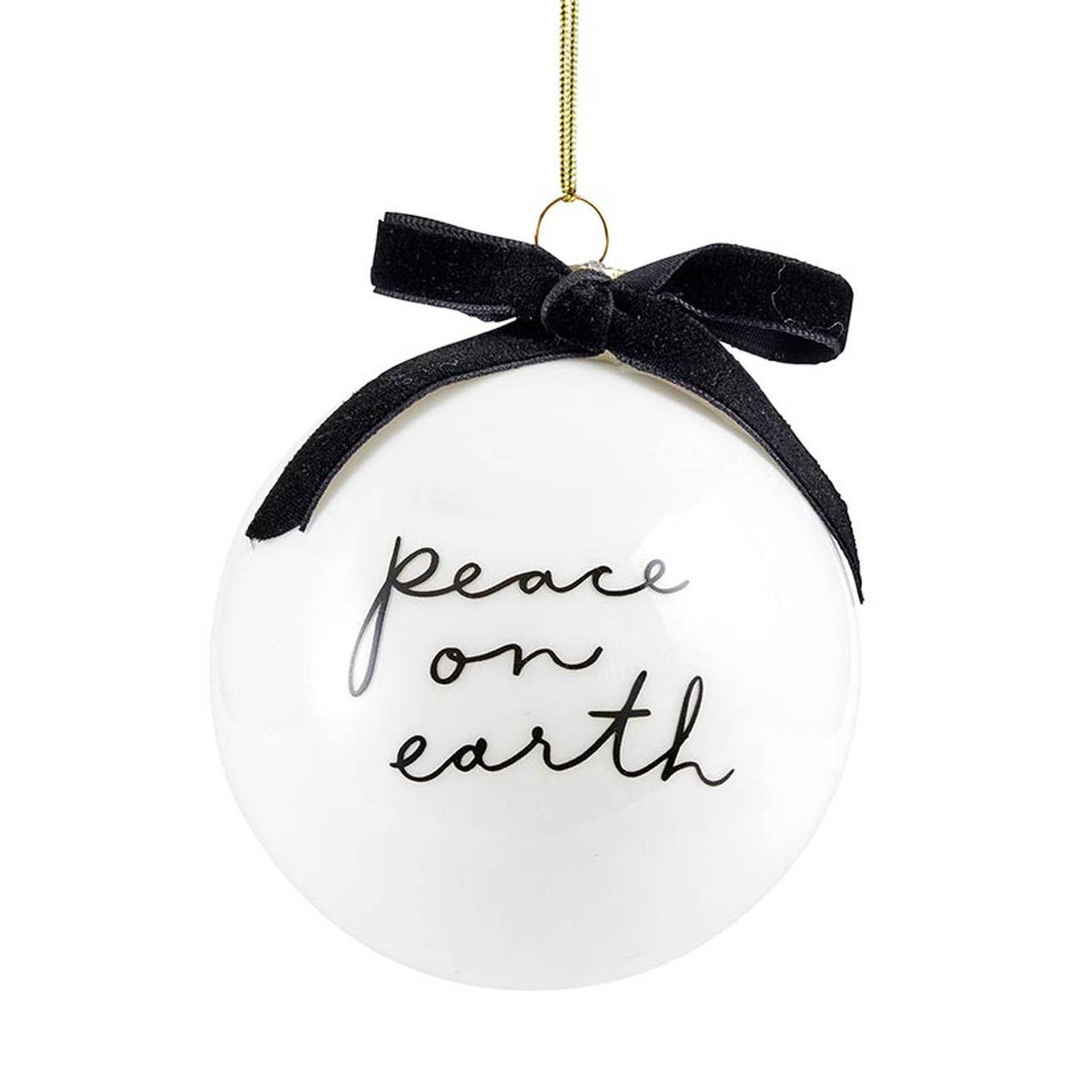 Glass Ornament - Peace on Earth