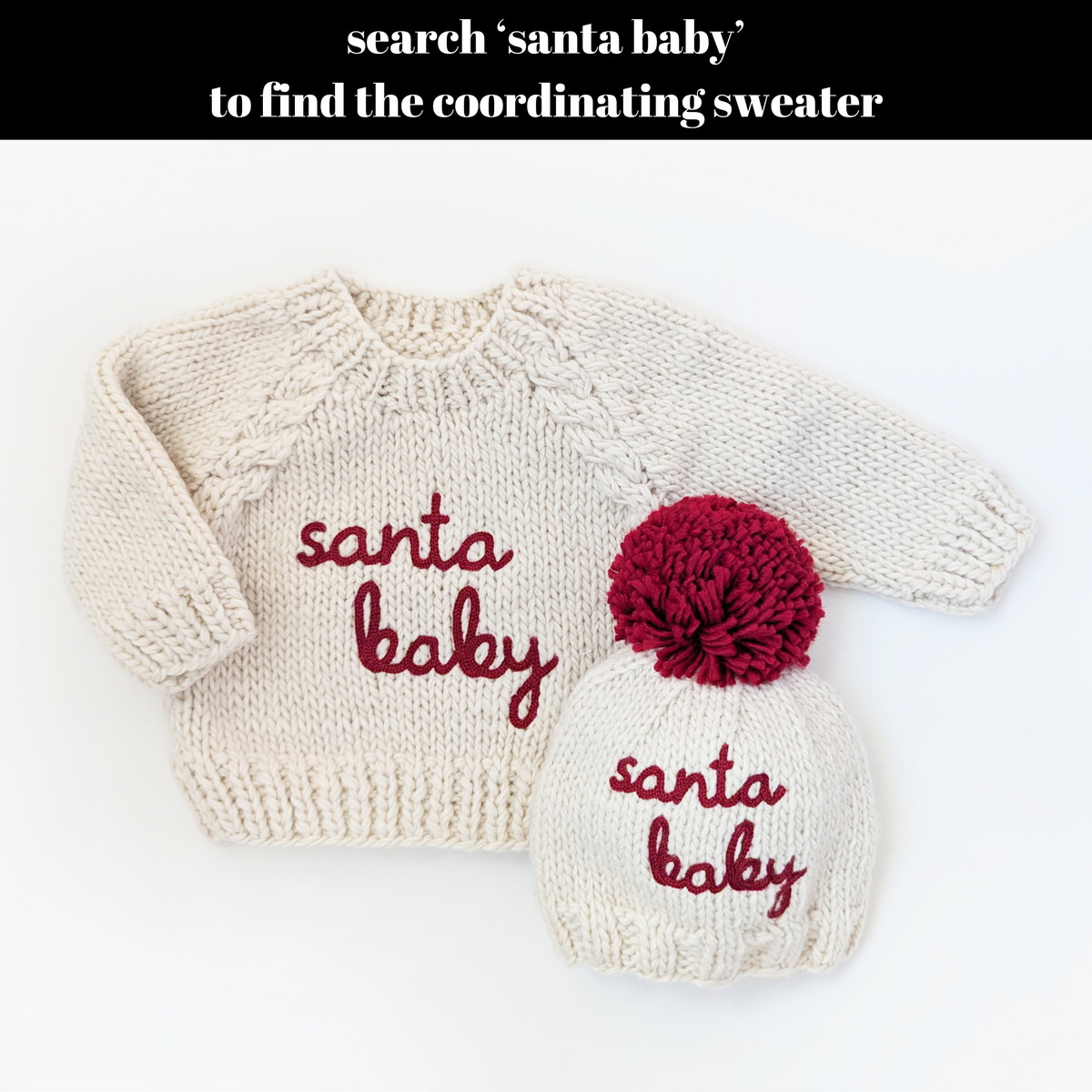 Santa Baby Natural Beanie Hat for Baby & Kids